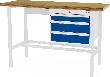 Arbeitstisch, 3 Schubladen 100/2x 150 mm Produktbild img2 S