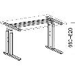 Schreibtisch C-Fuß "Pro", 680–820x1800x800/1000 mm (links) Produktbild img2 S