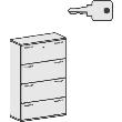 Registraturschrank zu Büromöbelserie „Pro“ Produktbild img2 S