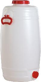 Fass 50 l H 735 mm D 330 mm weiß Produktbild
