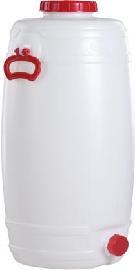 Fass 125 l H 843 mm D 486 mm weiß Produktbild