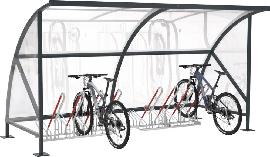 Fahrradparker und Überdachungssysteme