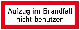 Hinweisschild, Aufzug im Brandfall nicht benutzen Produktbild