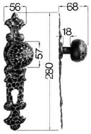 Haustür-Knopflangschild 316/208 H Produktbild