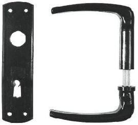 Drücker-Schild-Garnitur 107 K/320 PZ<br>für Kastenschlösser Produktbild