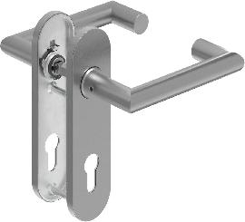 FS-Türdrücker-Kurzschild-Garnitur BASE-4 8907, Edelstahl Produktbild