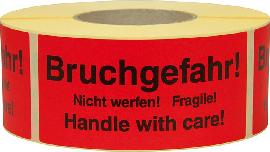 Hinweis Etiketten Bruchgefahr 1.000 Stk/Rolle Produktbild