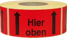 Warnklebe-Etiketten