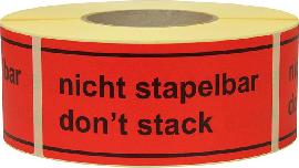 Hinweis Etiketten nicht stapelbar 1.000 Stk/Rolle Produktbild