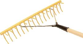 Kunststoffrechen 16 gebogene Zinken zus. Querzinken Arbeitsbreite 64 cm Produktbild