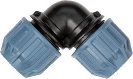 PP-Winkel-Rohrverbinder für 25 mm Rohr