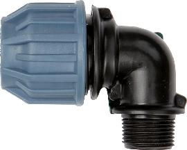 PP-Winkel-Rohr-Verschraubung AG 3/4" (19 mm) für 25 mm Rohr Produktbild