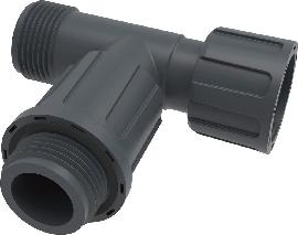 T-Ventilverbinder AG 1" (25 mm) auf IG 1" (25 mm)