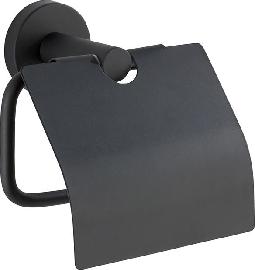 Toilettenapierhalter Bosio, mit Deckel, schwarz Produktbild