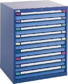 Schubladenschrank (BxTxH) 805x695x1000 mm 9 Schubladen 75 kg NCS 4040/NCS1060 Produktbild