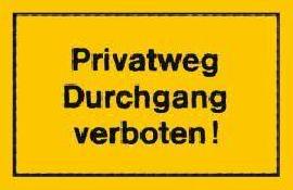 Verbotsschild "Privatweg Durchgang verboten" Produktbild