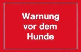 Warnschild "Warnung vor dem Hunde" Produktbild