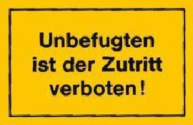 Verbotsschild "Unbefugten ist der Zutritt verboten" Produktbild
