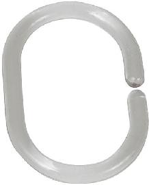 Duschvorhang-Ringe transparent, 12-er Set Produktbild