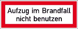 Hinweisschild, Aufzug im Brandfall nicht benutzen, langnachleuchtend Produktbild