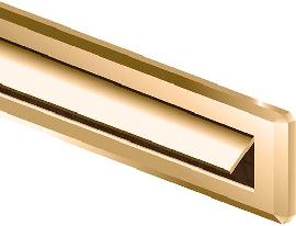 PVC Briefkasteneinwurf 34,5 x 8,23 cm, braun mit Klappe und Bürste Produktbild