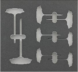 Werkzeugmodul Schraubendreher mit Quergriff für 6-kant, leer Produktbild