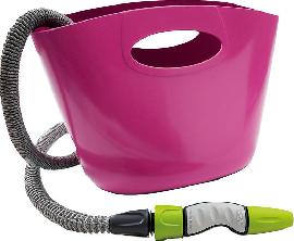 Gartenschlauch 5-15m Aquapop fuchsia mit Verstautasche Beschaffungsartikel Produktbild