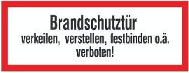 Hinweisschild, Brandschutztür Produktbild