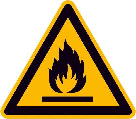 Warnschild, Warnung vor feuergefährlichen Stoffen Produktbild