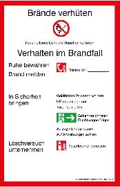 Brandschutzordnung BRD und Landkreis München, aus Kunststoff Produktbild