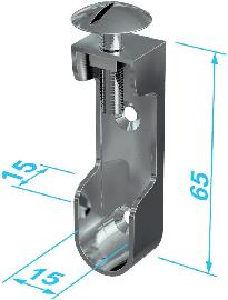 Schrankrohrlager 30 x 15, mit Schraube Produktbild