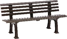 Gartenbank SYLT 3-Sitzer Länge 1500 mm braun Blome Produktbild