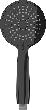 Young Line Duschkopf 11 cm schwarz Produktbild