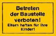 Verbotsschild "Betreten der Baustelle verboten" 300 x 200 Produktbild