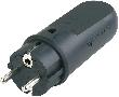 Schutzkontakt-Gummi-Stecker Produktbild