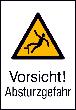 Kombi-Warnschild, Vorsicht Absturzgefahr Produktbild