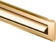 PVC Briefkasteneinwurf 34,5 x 8,23 cm, braun mit Klappe und Bürste Produktbild