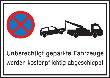 Parkverbotsschild Alu B600xH400 mm Unberechtigt geparkte Fahrzeuge w. abgeschleppt Produktbild