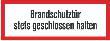 Hinweisschild, Brandschutztür stets geschlossen halten, nicht nachleuchtend Produktbild