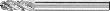HM-Frässtift WRC, Walzenrundform, Zahnung STEEL Produktbild
