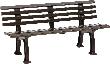 Gartenbank SYLT 3-Sitzer Länge 1500 mm braun Blome Produktbild