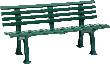 Gartenbank SYLT 3-Sitzer Länge 1500 mm grün Blome Produktbild