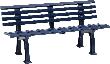 Gartenbank SYLT 3-Sitzer Länge 1500 mm blau Blome Produktbild