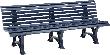 Gartenbank BORKUM 4-Sitzer Länge 2000 mm blau Blome Produktbild