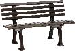 Gartenbank IBIZA 2-Sitzer Länge 1200 mm braun Blome Produktbild