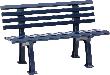 Gartenbank IBIZA 2-Sitzer Länge 1200 mm blau Blome Produktbild