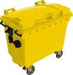 Müllcontainer 660 l Kst. Flachdeckel gelb Produktbild