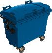 Müllcontainer 660 l Kst. Flachdeckel blau Produktbild