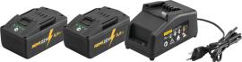 Starter Set 21,6 V, 5,0 Ah 2x21,6 V 5,0 Ah Ladegerät Karton Produktbild