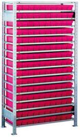 Steckregal (Grundregal), verzinkt, mit Regalkästen Produktbild